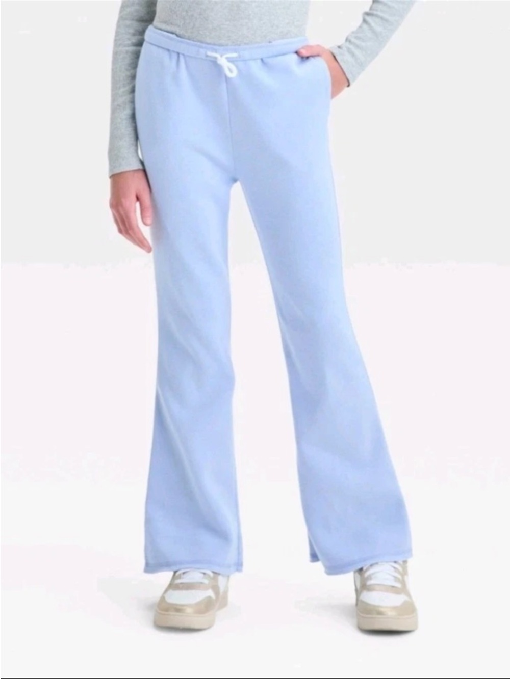 NEW art class Baby Blue Flared Drawstring Sweatpants